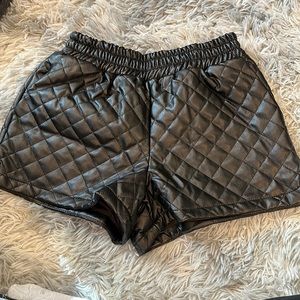 Forever 21 Leather Black Shorts